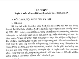 Tuyên truyền kết quả  Kỳ họp thứ nhất, Quốc hội khóa XVI
