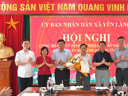 Yên Lãng trao quyết định bổ nhiệm, bổ nhiệm lại cán bộ