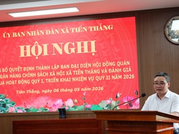 Xã Tiến Thắng công bố quyết định thành lập Ban đại diện Hội đồng quản trị  NHCS xã hội xã