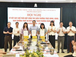 Thường trực HĐND - UBND - Ban Thường trực Ủy ban MTTQ Việt Nam phường Hoàn Kiếm ký kết chương trình phối hợp công tác 