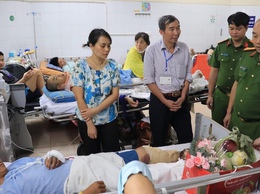 Lãnh đạo Công an TP Hà Nội thăm hỏi cán bộ Công an bị thương khi làm nhiệm vụ