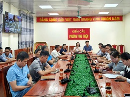 Phường Tùng Thiện tham dự hội nghị trực tuyến đại biểu Quốc hội thành phố Hà Nội - Đơn vị bầu cử số 6 tiếp xúc cử tri với 14 xã, phường