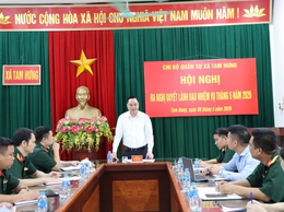 Chi bộ Ban Chỉ huy Quân sự xã Tam Hưng nâng cao chất lượng lãnh đạo, quyết tâm hoàn thành tốt nhiệm vụ quân sự, quốc phòng địa phương