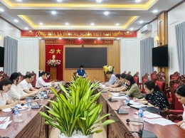 Ban Tổ chức các Cuộc thi xã Phúc Lộc nghe báo cáo tiến độ thực hiện