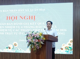Xuân Mai: Giao ban đánh giá kết quả thực hiện nhiệm vụ 4 tháng đầu năm và triển khai nhiệm vụ các tháng tiếp theo năm 2026 của Tổ bảo vệ an ninh trật tự ở cơ sở và Đội dân phòng