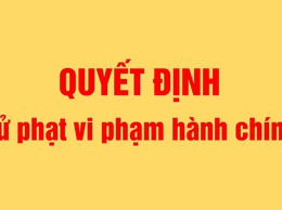 Thông báo quyết định xử phạt vi phạm hành chính