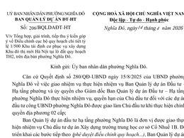 Tổng hợp giải trình, tiếp thu ý kiến góp ý điều chỉnh cục bộ quy hoạch chi tiết 1/500 khu tái định cư tại lô đất TH2 trên địa bàn phường Nghĩa Đô