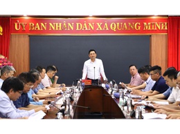 Xã Quang Minh họp Ban Chỉ đạo triển khai công trình khẩn cấp xử lý ngập úng