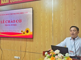 Lễ sinh hoạt dưới cờ tháng 5/2026 cơ quan Đảng, đoàn thể phường