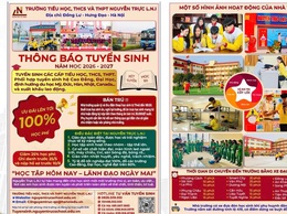 THÔNG BÁO TUYỂN SINH NĂM HỌC 2026 – 2027
Trường Tiểu học, THCS & THPT Nguyễn Trực L.N.I