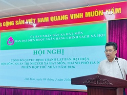Hát Môn thành lập Ban đại diện Hội đồng quản trị Ngân hàng Chính sách xã hội xã