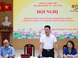 Xã Kiều Phú tổ chức hội nghị đối thoại, vận động các hộ dân chưa nhận tiền bồi thường, hỗ trợ bàn giao mặt bằng trước khi thi hành Quyết định cưỡng chế.