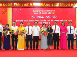 Đảng ủy xã Thanh Trì tổ chức vòng sơ khảo Cụm 3 Hội thi Báo cáo viên, tuyên truyền viên giỏi năm 2026