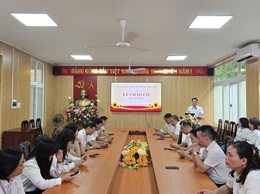 Lễ sinh hoạt dưới cờ tháng 6/2026 cơ quan Đảng, đoàn thể phường