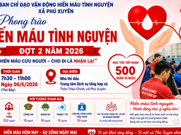 Phú Xuyên triển khai phong trào hiến máu tình nguyện đợt 2 năm 2026