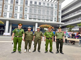Công an phường Yên Sở phối hợp các lực lượng bảo đảm an toàn kỳ thi tuyển sinh lớp 10 THPT trên địa bàn phường