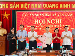 Yên Lãng công bố quyết định bổ nhiệm Phó Trưởng phòng Văn hóa - Xã hội