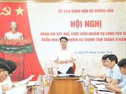 UBND xã giao ban công tác tháng 5, triển khai nhiệm vụ trọng tâm tháng 6/2026 