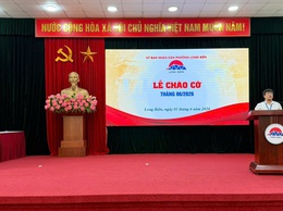 UBND phường Long Biên tổ chức Lễ chào cờ tháng 6/2026
