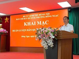 Đông Ngạc khai mạc Hội nghị huấn luyện dân quân tại chỗ năm 2026