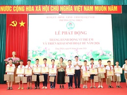 Phường Tùng Thiện phát động Tháng hành động vì trẻ em và khai mạc sinh hoạt hè năm 2026