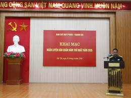 Dân quân phường Hoàng Liệt tham gia khai mạc huấn luyện dân quân năm thứ Nhất năm 2026