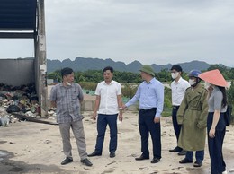 HĐND xã Hương Sơn giám sát công tác vệ sinh môi trường và xử lý rác thải trên địa bàn