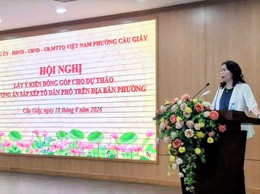 Cầu Giấy: Lấy ý kiến đóng góp dự thảo về phương án sắp xếp tổ dân phố trên địa bàn phường.