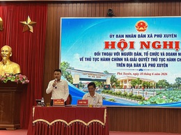 UBND xã Phú Xuyên tổ chức Hội nghị đối thoại với người dân, tổ chức và doanh nghiệp về thủ tục hành chính năm 2026