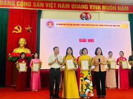 Xã Hồng Vân đạt giải nhì vòng sơ khảo hội thi báo cáo viên, tuyên truyền viên giỏi cấp thành phố cụm số 7