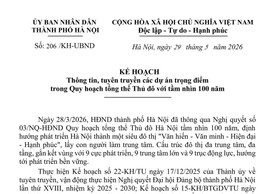 PHƯỜNG HỒNG HÀ TĂNG CƯỜNG TUYÊN TRUYỀN DỰ ÁN TRỤC ĐẠI LỘ CẢNH QUAN SÔNG HỒNG