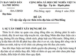 Xin ý kiến về Đề án sắp xếp các thôn trên địa bàn xã Phù Đổng