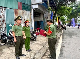 Công an phường Yên Sở bảo vệ tuyệt đối an toàn lễ khởi công dự án đầu tư xây dựng nhà ở xã hội cho lực lượng vũ trang Công an nhân dân