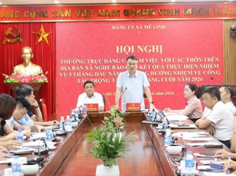 Thường trực Đảng ủy xã Mê Linh làm việc với các thôn trên địa bàn xã