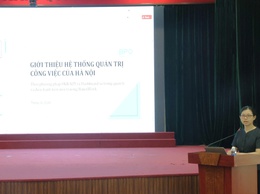 Xã Vĩnh Thanh tổ chức hội nghị đào tạo, hướng dẫn sử dụng hệ thống quản trị thực thi nhiệm vụ và đánh giá cán bộ gắn với đo lường hiệu suất công việc (OKR/KPI)