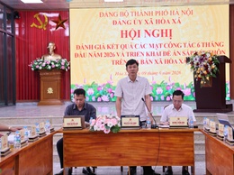 Đảng ủy Hòa Xá đánh giá kết quả các mặt công tác 6 tháng và triển khai Đề án sáp nhập thôn trên địa bàn 