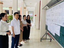 Hát Môn: Lãnh đạo xã thăm, động viên các Hội đồng thi tốt nghiệp THPT năm 2026