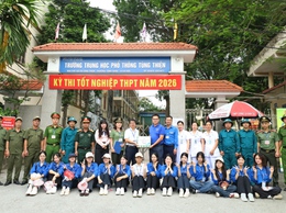 Lãnh đạo phường Tùng Thiện kiểm tra công tác tổ chức kỳ thi tốt nghiệp THPT năm 2026, động viên lực lượng 
