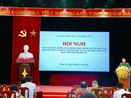 Xã Hồng Vân tổ chức hội nghị tuyên truyền, hướng dẫn lắp đặt thiết bị truyền tin báo cháy