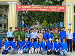 LÃNH ĐẠO XÃ THẠCH THẤT KIỂM TRA CÔNG TÁC TỔ CHỨC KỲ THI TỐT NGHIỆP THPT NĂM 2026 TẠI CÁC ĐIỂM THI