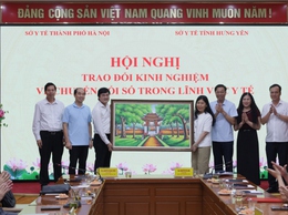 Sở Y tế Hà Nội làm việc với đoàn công tác Sở Y tế tỉnh Hưng Yên về chuyển đổi số y tế