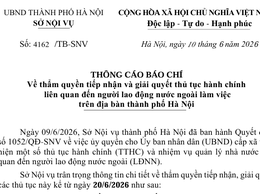 Thông cáo báo chí về thẩm quyền tiếp nhận và giải quyết thủ tục hành chính liên quan đến người lao động nước ngoài làm việc trên địa bàn thành phố Hà Nội
