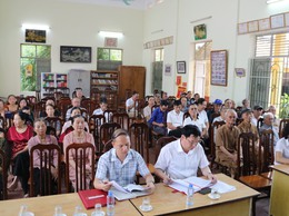 Chi bộ thôn Thái Hòa tổ chức sinh hoạt chuyên đề về công tác sắp xếp thôn