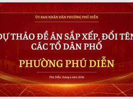 UBND phường Phú Diễn công khai dự thảo Đề án sắp xếp, đổi tên các tổ dân phố trên địa bàn phường Phú Diễn