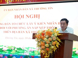 Xã Thường Tín lấy ý kiến nhân dân về việc sắp xếp thôn