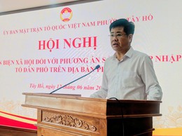 Phường Tây Hồ tổ chức hội nghị phản biện xã hội đối với phương án sắp xếp, sáp nhập các TDP trên địa bàn phường