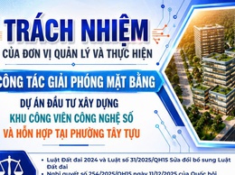 Trách nhiệm của đơn vị quản lý và thực hiện công tác giải phóng mặt bằng dự án đầu tư xây dựng khu công viên công nghệ số và hỗn hợp tại phường Tây Tựu 