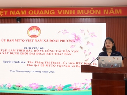 MTTQ xã Đoài Phương tuyên truyền học tập và làm theo tư tưởng, đạo đức, phong cách Hồ Chí Minh và một số nội dung quan trọng