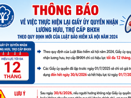 Thông báo việc thực hiện lại Giấy ủy quyền nhận lương hưu, trợ cấp BHXH theo quy định mới của Luật Bảo hiểm xã hội năm 2024