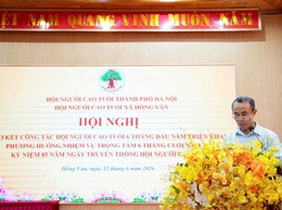 Hội người cao tuổi xã Hồng Vân sơ kết công tác hội, phong trào thi đua 6 tháng đầu năm, triển khai nhiệm vụ 6 tháng cuối năm 2026